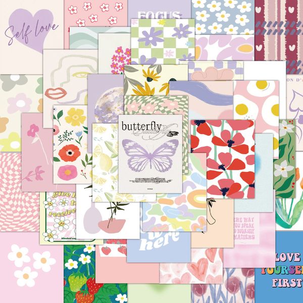 52pcs ins pink fresh flower poster stickers kawaii girls decals diy phone stationery scrapbook bike guitar sticker
52pcs ins pink fresh flower poster stickers kawaii girls decals diy phone stationery scrapbook bike guitar sticker