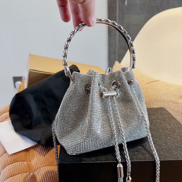 bucket bag dinner handbags shoulder purse fashion bag for women chain tassel decorate full diamante silver hardware string pocket lady hand
bucket bag dinner handbags shoulder purse fashion bag for women chain tassel decorate full diamante silver hardware string pocket lady hand