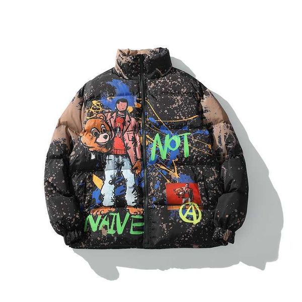 men's down parkas hip hop winter jacket men parka cartoon graffiti streetwear windbreaker harajuku cotton padded coat warm outwear men, Black
men's down parkas hip hop winter jacket men parka cartoon graffiti streetwear windbreaker harajuku cotton padded coat warm outwear men, Black