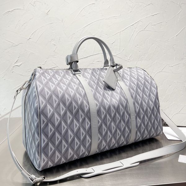 5a designer brand duffel bags full print triangle mark with the series double handle handbags
