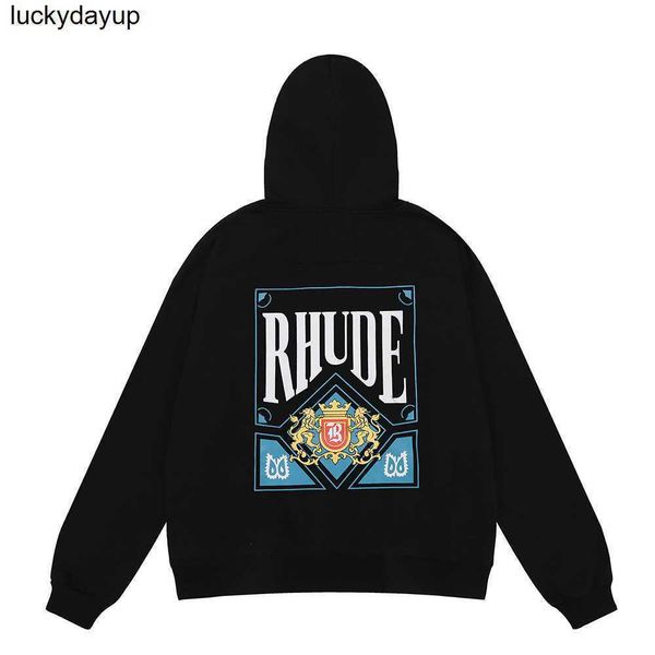 men's hoodies designer sweatshirts fashion brand rhude card crown printed men women hoodie, Black
men's hoodies designer sweatshirts fashion brand rhude card crown printed men women hoodie, Black