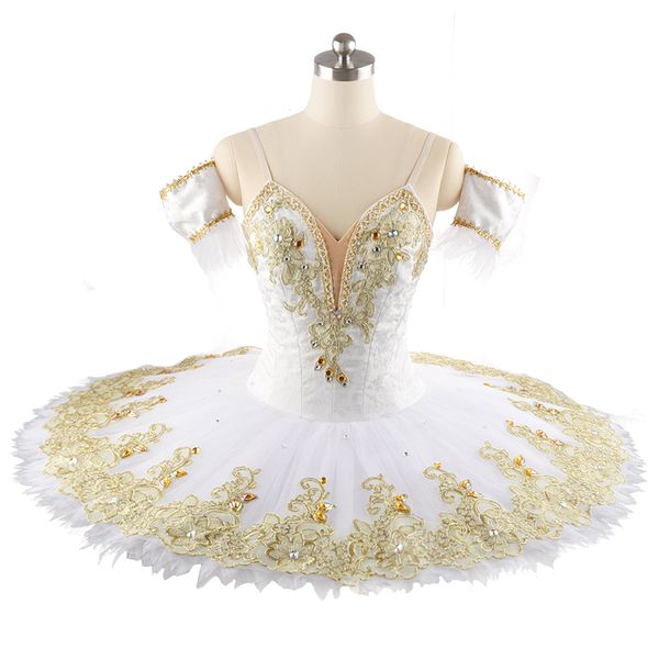 white gold stage wear fairy doll professional pancake tutu ballet platter performance tutus for women classical ballet costume competition j, Black;red
white gold stage wear fairy doll professional pancake tutu ballet platter performance tutus for women classical ballet costume competition j, Black;red