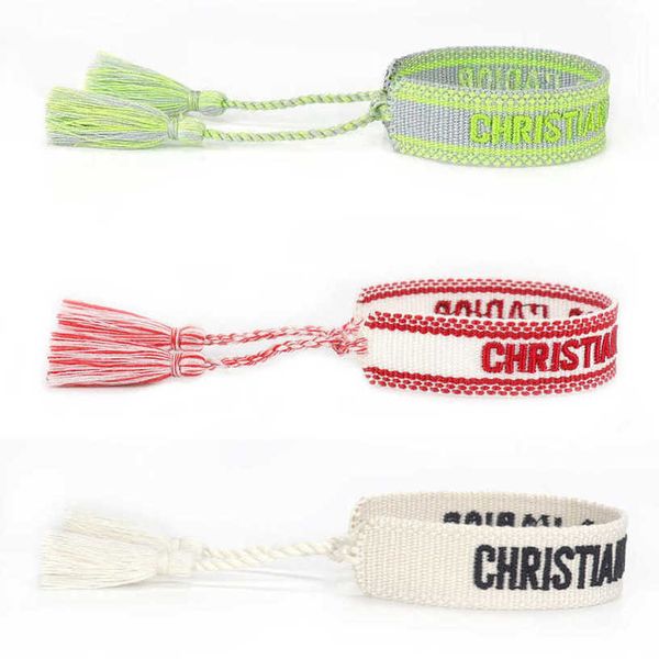 women's fashion luxury bracelets d brand designer bangle letter embroidered bracelet woven hand rope trendy wrist tassel bohemian men g, Golden;silver
women's fashion luxury bracelets d brand designer bangle letter embroidered bracelet woven hand rope trendy wrist tassel bohemian men g, Golden;silver