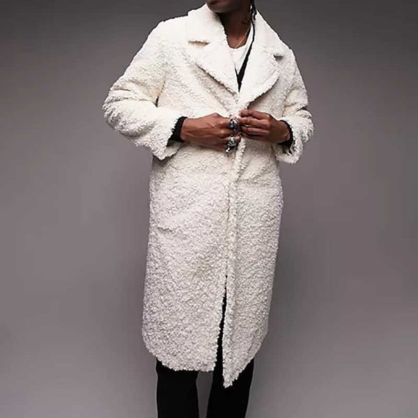 men's fur faux fur winter warm woolen trench mens vintage pure color turn-down collar buttoned long coat for men fashion loose outerwea, Black
men's fur faux fur winter warm woolen trench mens vintage pure color turn-down collar buttoned long coat for men fashion loose outerwea, Black