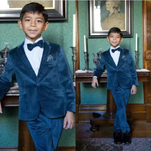 handsome velour boys formal wear jacket pants 2 pieces set suits for wedding dinner children kids tuxedos, Black
handsome velour boys formal wear jacket pants 2 pieces set suits for wedding dinner children kids tuxedos, Black