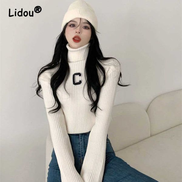 women's sweaters 2022 autumn lady new long sleeve high collar pullovers women short bottoming shirt slim all-match knitted sweater t221, White;black
women's sweaters 2022 autumn lady new long sleeve high collar pullovers women short bottoming shirt slim all-match knitted sweater t221, White;black