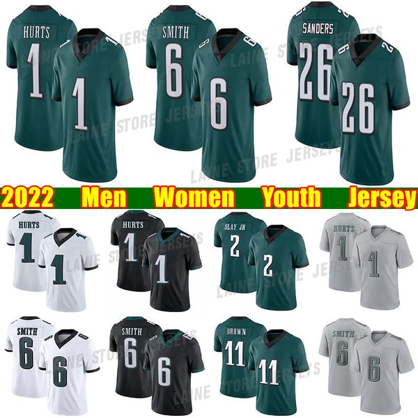 1 jalen hurts 6 devonta smith football jersey darius slay jr. jason kelce a.j. brown davis mailata goedert nakobe dean brian dawkins miles s, Black;red
1 jalen hurts 6 devonta smith football jersey darius slay jr. jason kelce a.j. brown davis mailata goedert nakobe dean brian dawkins miles s, Black;red
