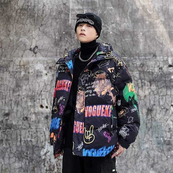 men's down parkas winter jacket parkas coats hooded down coat black graffiti streetwear fashion hip hop padded jackets harajuku clothes
men's down parkas winter jacket parkas coats hooded down coat black graffiti streetwear fashion hip hop padded jackets harajuku clothes