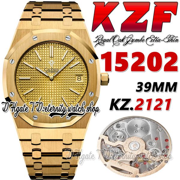 kzf v2 kz15202 jumbo extra thin mens watch 39mm cal.2121 kz2121 automatic golds texture dial gold steel case stainless bracelet super editio, Slivery;brown
kzf v2 kz15202 jumbo extra thin mens watch 39mm cal.2121 kz2121 automatic golds texture dial gold steel case stainless bracelet super editio, Slivery;brown