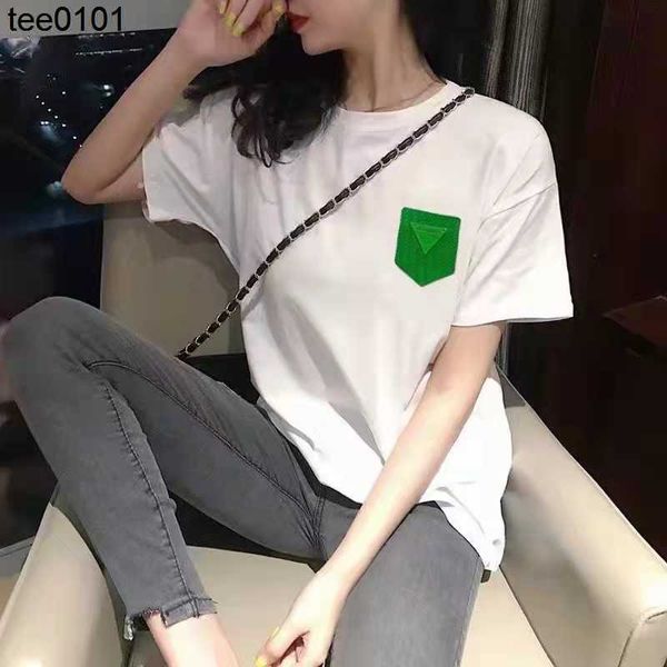 spring and summer 2022 botvega veneta pocket loose casual letter printed short sleeved t-shirt women's fashion, White;black
spring and summer 2022 botvega veneta pocket loose casual letter printed short sleeved t-shirt women's fashion, White;black