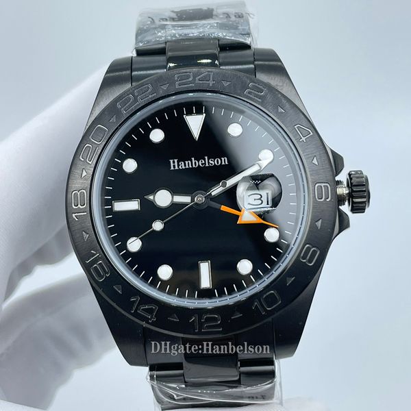 mens watch adjust gmt automatic movement sapphire glass steel strap black wristwatches luminous watches, Slivery;brown
mens watch adjust gmt automatic movement sapphire glass steel strap black wristwatches luminous watches, Slivery;brown