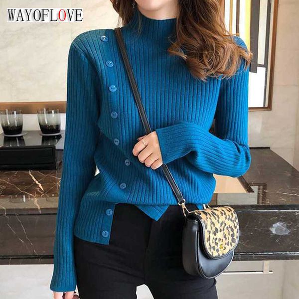 women's sweaters wayoflove winter basic turtleneck women sweaters button slim pullover women bottoming knitted sweater jumper soft war, White;black
women's sweaters wayoflove winter basic turtleneck women sweaters button slim pullover women bottoming knitted sweater jumper soft war, White;black