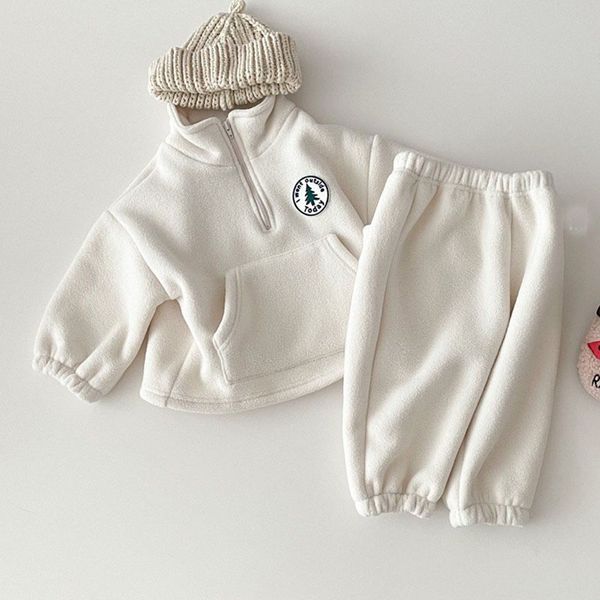 children plus velvet thick clothing set baby boys girls fleece high-necked sweater and pants 2pcs outfit kids sport tracksuits, White
children plus velvet thick clothing set baby boys girls fleece high-necked sweater and pants 2pcs outfit kids sport tracksuits, White