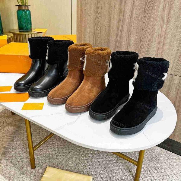 women snowdrop flat ankle boots designers fur snow boot leather slip on casual shoes rubber outsole winter warm furry shoes black brown 35-4
women snowdrop flat ankle boots designers fur snow boot leather slip on casual shoes rubber outsole winter warm furry shoes black brown 35-4