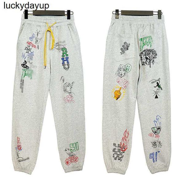 men's pants designer rhude hand drawn loose casual trousers men women thin sports fashion pants, Black
men's pants designer rhude hand drawn loose casual trousers men women thin sports fashion pants, Black