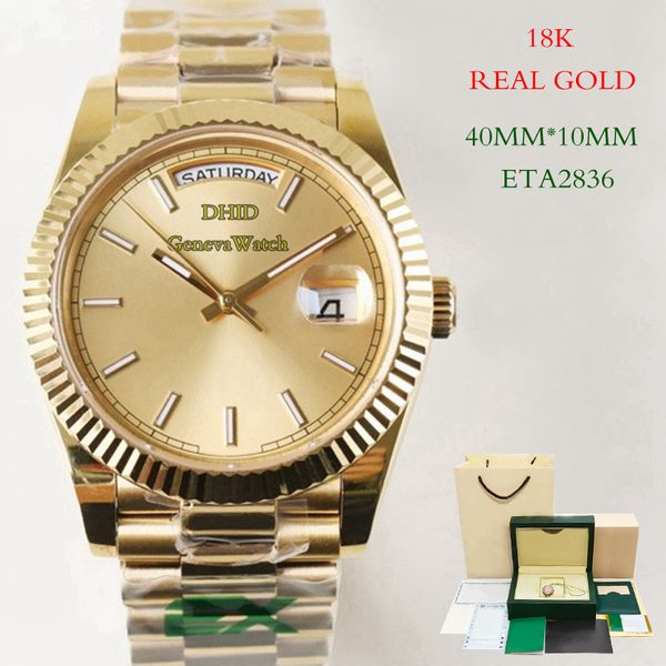 luxury watches day-date real 18k yellow gold plated case eta 2836 mechanical automatic movement watch men 200m waterproof sapphire glass wri, Slivery;brown
luxury watches day-date real 18k yellow gold plated case eta 2836 mechanical automatic movement watch men 200m waterproof sapphire glass wri, Slivery;brown