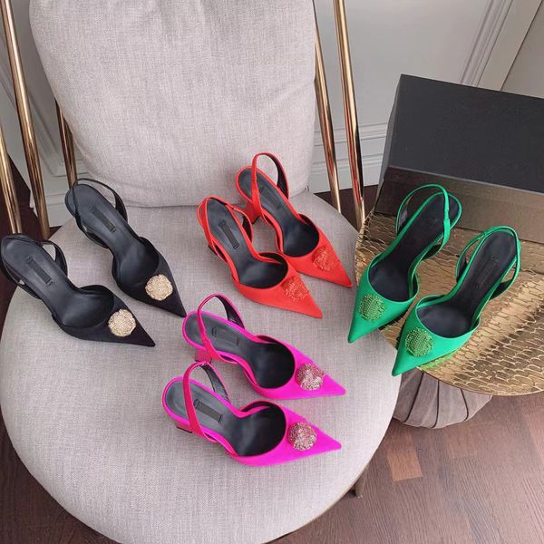 rhinestones la medusa embellished pointed toes pumps shoes high heels satin slingback strap sandals 11cm dress dinner shoes luxury designer, Black
rhinestones la medusa embellished pointed toes pumps shoes high heels satin slingback strap sandals 11cm dress dinner shoes luxury designer, Black