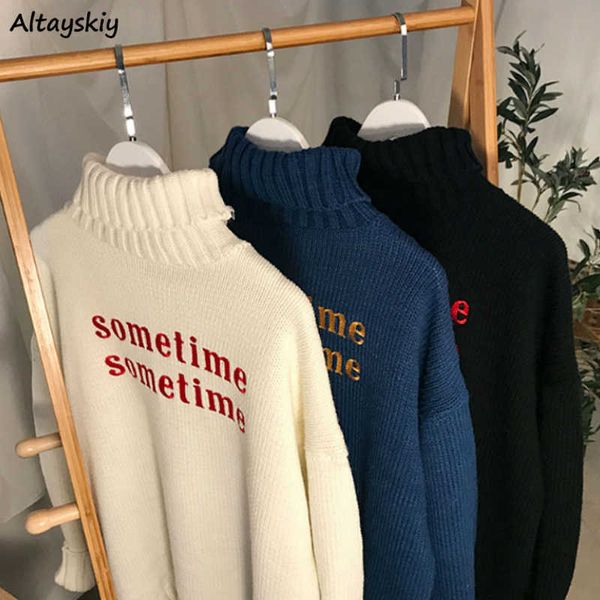 women's sweaters turtleneck sweater women winter loose letter printed leisure fashion knitted sweaters female couples harajuku warm coz, White;black
women's sweaters turtleneck sweater women winter loose letter printed leisure fashion knitted sweaters female couples harajuku warm coz, White;black