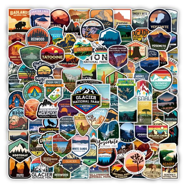 pack of 100pcs national natural park stickers waterproof vinyl sticker no-duplicate for skateboard luggage lapnotebook helmet water bottle p
pack of 100pcs national natural park stickers waterproof vinyl sticker no-duplicate for skateboard luggage lapnotebook helmet water bottle p