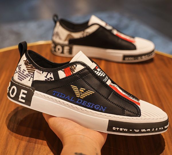 men leather casual shoes trend fashion sneakers male flat walking shoes rubber zapatos hombre mens footwear, Black
men leather casual shoes trend fashion sneakers male flat walking shoes rubber zapatos hombre mens footwear, Black