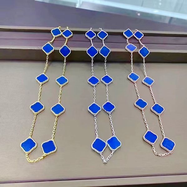 18k gold jewelry designer women's necklace fashion luxury four leaf grass european and american medium long woolen chain 316l stainless, Silver
18k gold jewelry designer women's necklace fashion luxury four leaf grass european and american medium long woolen chain 316l stainless, Silver