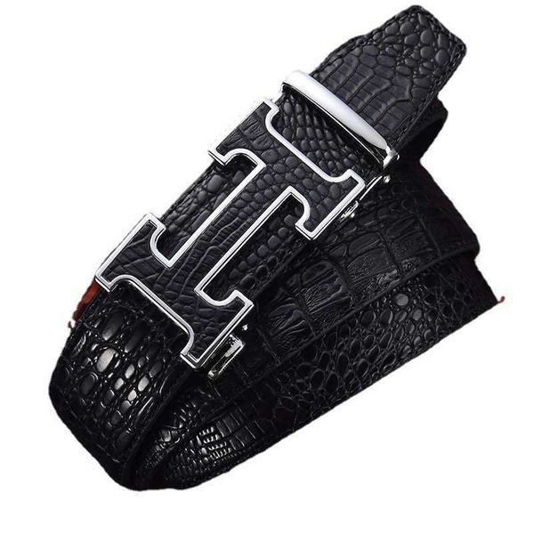 new h automatic buckle alligator belly pattern men belt business suit mens fashion brand leather belts, Black;brown
new h automatic buckle alligator belly pattern men belt business suit mens fashion brand leather belts, Black;brown