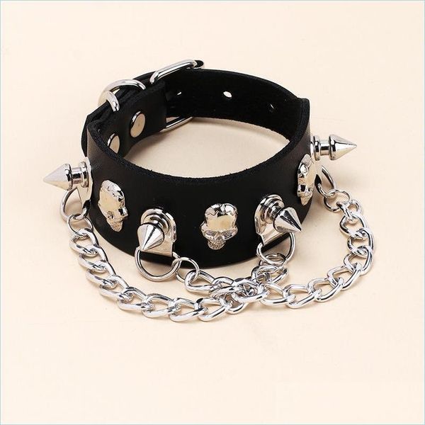 bangle bangle punk riveting skls pu leather tassel bangles for cool hyperbole personality jewelry hip hop rock fashion drop d dhuhw, Black
bangle bangle punk riveting skls pu leather tassel bangles for cool hyperbole personality jewelry hip hop rock fashion drop d dhuhw, Black