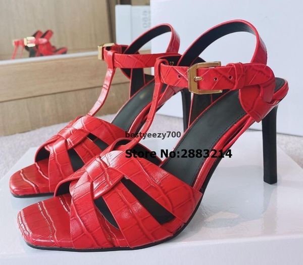 sandal sandals est crocodile leather tribute t-strap buckle stiletto strappy high heels girls party pumps ins fashion woman shoes yslity syt, Black
sandal sandals est crocodile leather tribute t-strap buckle stiletto strappy high heels girls party pumps ins fashion woman shoes yslity syt, Black