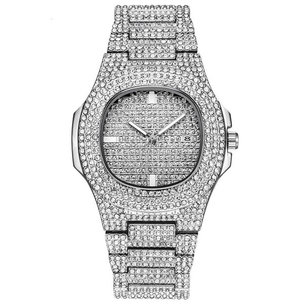 role hip hop watch bling diamond watch men silver steel band men's business quartz wrist watches waterproof relogio masculino253m, Slivery;brown
role hip hop watch bling diamond watch men silver steel band men's business quartz wrist watches waterproof relogio masculino253m, Slivery;brown