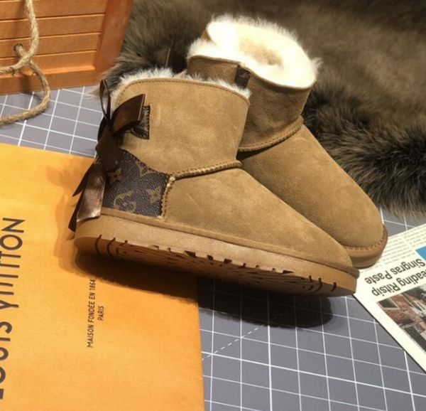 sell aus classical design l bow u boots women snow bowknot keep warm short winter genuine leather 23, Black
sell aus classical design l bow u boots women snow bowknot keep warm short winter genuine leather 23, Black