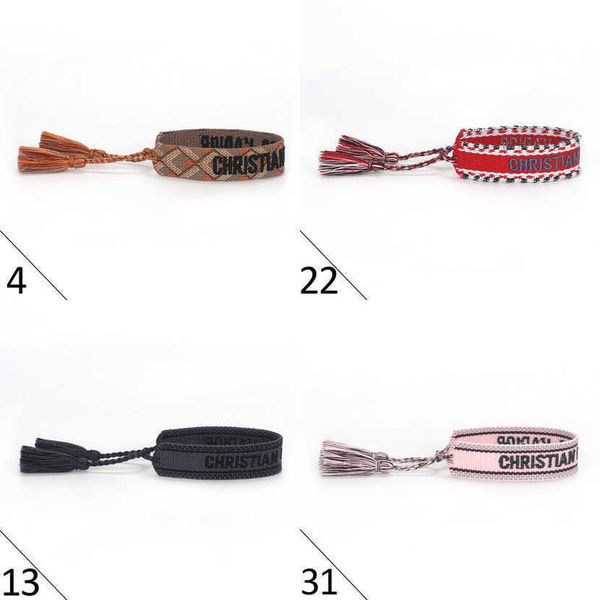 luxury fashion women bracelets brand d designer bangle jewelry bohemian female embroidered letter hand woven tassel rope bracelet men girl f, Golden;silver
luxury fashion women bracelets brand d designer bangle jewelry bohemian female embroidered letter hand woven tassel rope bracelet men girl f, Golden;silver