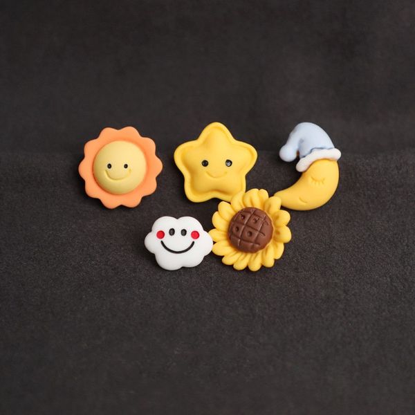 kawaii cartoon sun star moon cloud sunflower brooches set 5pcs resin badges for children alloy lapel pin xmas jewelry gift backpack accessor, Gray
kawaii cartoon sun star moon cloud sunflower brooches set 5pcs resin badges for children alloy lapel pin xmas jewelry gift backpack accessor, Gray