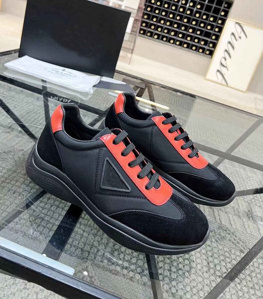 luxury embossed rubber triangle sneakers shoes men re-nylon technical fabric americas cup man flexible rubber sole runner sports eu38-46 wit, Black
luxury embossed rubber triangle sneakers shoes men re-nylon technical fabric americas cup man flexible rubber sole runner sports eu38-46 wit, Black