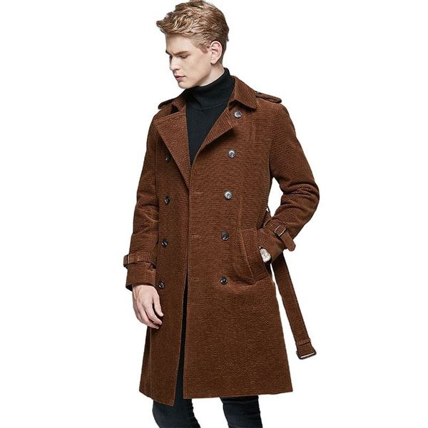 europe trench coat autumn cotton men windbreaker corduroy medium length double breasted overcoat casual lapel business trend winter clothing, Tan;black
europe trench coat autumn cotton men windbreaker corduroy medium length double breasted overcoat casual lapel business trend winter clothing, Tan;black