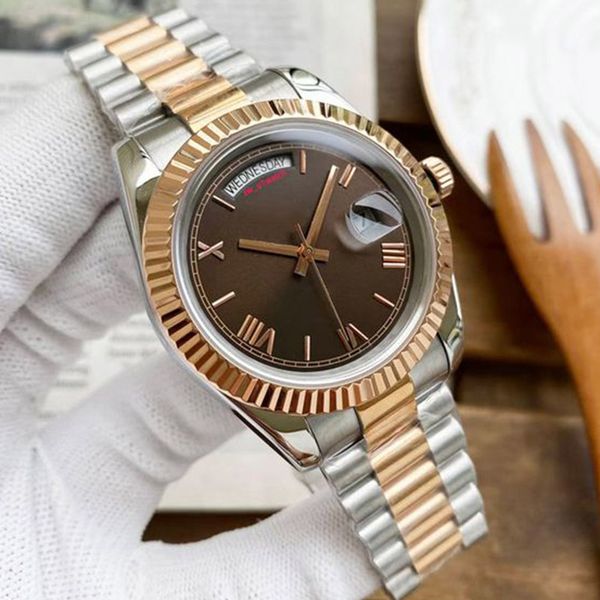 watch president day date gold perpetual fashion mens lady girl party stainless steel automatic men watches montre femme reloj luxury woman m, Slivery;brown
watch president day date gold perpetual fashion mens lady girl party stainless steel automatic men watches montre femme reloj luxury woman m, Slivery;brown