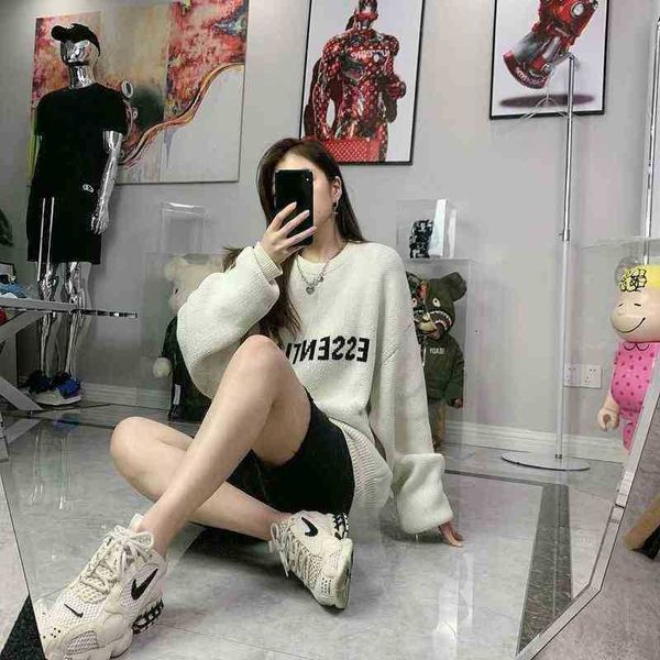 women's es sweatshirt versatile outdoor trend sweater high-quality men's sports loose casual hoodie knitted plush couple wear, Black
women's es sweatshirt versatile outdoor trend sweater high-quality men's sports loose casual hoodie knitted plush couple wear, Black