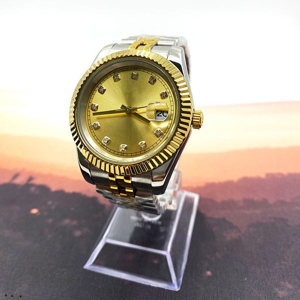 luxury classic wristwatches automatic auto date watches 36/41mm stainless steel luminous folding buckle gold watchs couples style watch relo, Slivery;brown
luxury classic wristwatches automatic auto date watches 36/41mm stainless steel luminous folding buckle gold watchs couples style watch relo, Slivery;brown