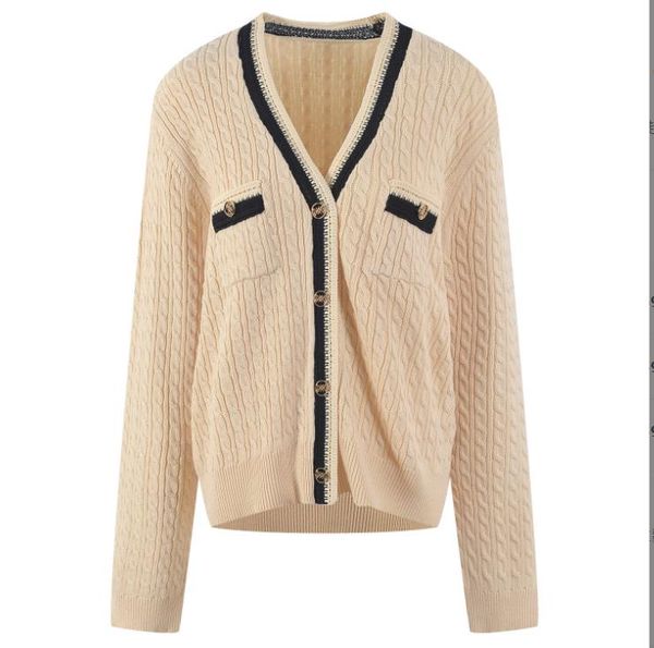 1009 l 2022 milan runway autumn sweater long sleeve v neck fashion clothes womens yl, White;black
1009 l 2022 milan runway autumn sweater long sleeve v neck fashion clothes womens yl, White;black