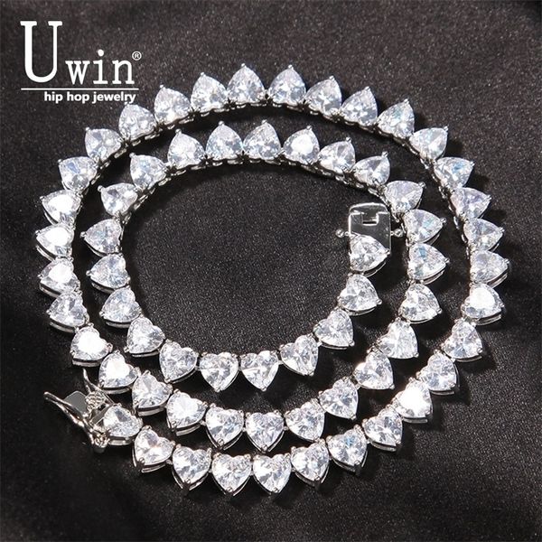 pendant necklaces uwin heart tennis chain 6mm choker micro paved iced out cubic zirconia luxury bling charm vintage short necklace 221020, Silver
pendant necklaces uwin heart tennis chain 6mm choker micro paved iced out cubic zirconia luxury bling charm vintage short necklace 221020, Silver