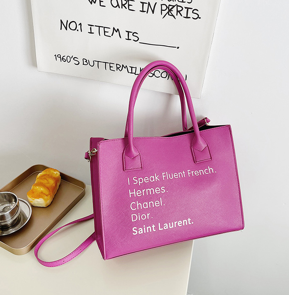 new cross-border large capacity totes simple printed pu shoulder messenger bag lady bags