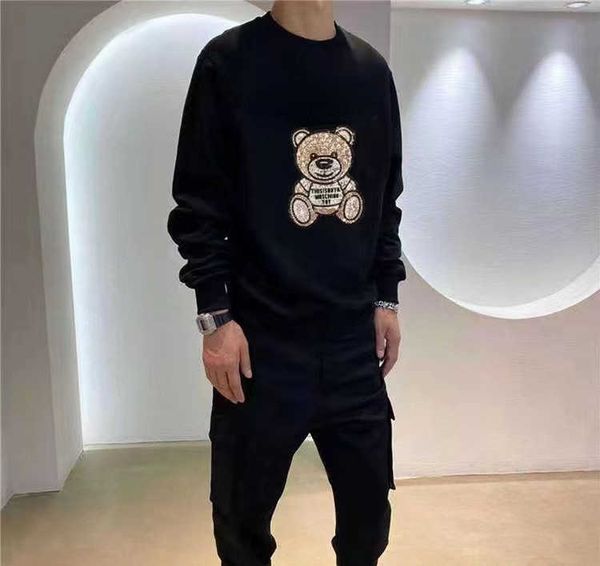 women's hoodies sweatshirts fashion bear printed men's and women's sweater sunglasses bear, Black
women's hoodies sweatshirts fashion bear printed men's and women's sweater sunglasses bear, Black
