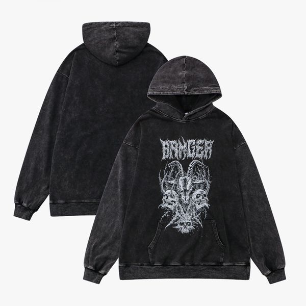 men's hip hop hoodie streetwear vintage goat skull skeleton print gothic hooded sweatshirt 2022 harajuku retro distressed wash hoodies, Black
men's hip hop hoodie streetwear vintage goat skull skeleton print gothic hooded sweatshirt 2022 harajuku retro distressed wash hoodies, Black