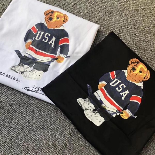 designer 100% cotton short sleeve casual loose funny cool tee shirts with usa bear pattern printing254i, White;black
designer 100% cotton short sleeve casual loose funny cool tee shirts with usa bear pattern printing254i, White;black