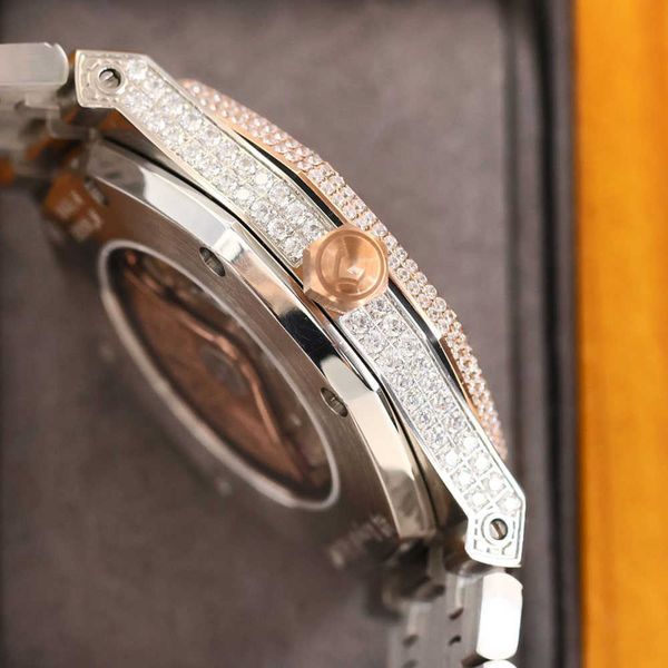 wristwatches handmade diamonds watch mens automatic mechanical watch 40mm with diamond-studded steel sapphire busins wristwatch montre de lu, Slivery;brown
wristwatches handmade diamonds watch mens automatic mechanical watch 40mm with diamond-studded steel sapphire busins wristwatch montre de lu, Slivery;brown