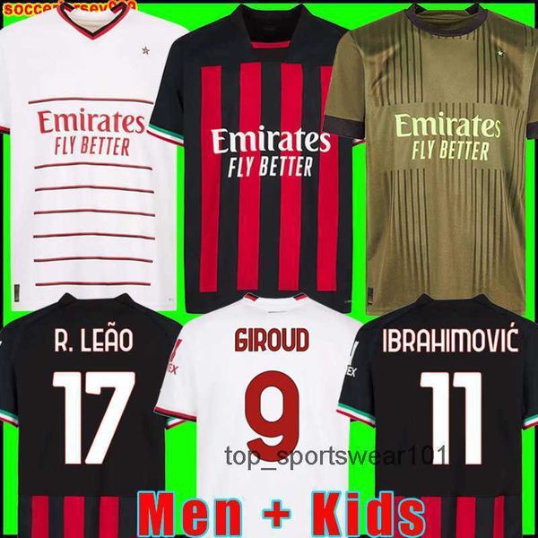 fans tees ibrahimovic 22 23 soccer jersey ac milans giroud de ketelaere r. leao tonali theo football shirt, Black
fans tees ibrahimovic 22 23 soccer jersey ac milans giroud de ketelaere r. leao tonali theo football shirt, Black