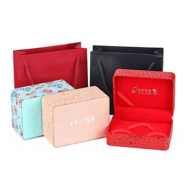 jewelry boxes new baby bracelet set children's long life lock gift handbag packaging l221021, Black;white
jewelry boxes new baby bracelet set children's long life lock gift handbag packaging l221021, Black;white