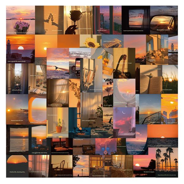 60pcs ins style sunset scenery aesthetic stickers decal scrapbook lapluggage guitar phone diary graffiti sticker
60pcs ins style sunset scenery aesthetic stickers decal scrapbook lapluggage guitar phone diary graffiti sticker