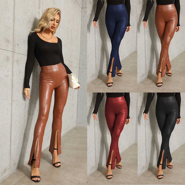women's leggings s-3xl pants faux pu leather leggings high waist women pencil pants mid split skinny bodycon tight trouser fashion t221, Black
women's leggings s-3xl pants faux pu leather leggings high waist women pencil pants mid split skinny bodycon tight trouser fashion t221, Black