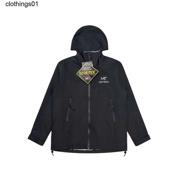 high version spring and autumn arc founder lt classic waterproof black jacket hoodie, Black;brown