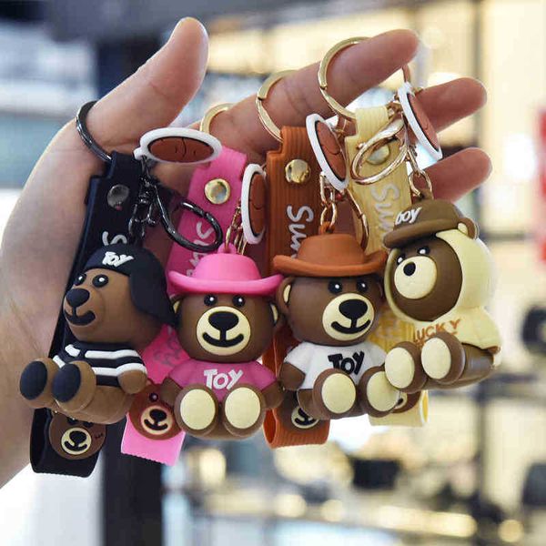 keychains new soft rubber teddy bear cute doll key cartoon car bag pendant small gift, Silver
keychains new soft rubber teddy bear cute doll key cartoon car bag pendant small gift, Silver